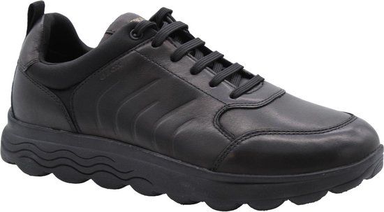 Geox U Spherica B Sneakers Heren Zwart Maat 43 - Leer - Herfst/Winter 2024