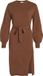 VILA VIRICKY L/S BELTED KNIT DRESS/1/KA Dames Maxi jurk Toffee XL