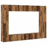 vidaXL 8-delige TV-meubelset Wandmontage Bewerkt Hout Oud Houtkleurig