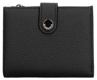 Portefeuille pour femmes, en cuir vegan, fermeture magnétique, noir, rouge, dimensions : 12,5 x 9,5 cm
