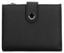 Portefeuille pour femmes, en cuir vegan, fermeture magnétique, noir, rouge, dimensions : 12,5 x 9,5 cm