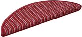 vidaXL Tapis d'escalier auto-adhésifs 15 pcs 56 x 17 x 3 cm Antidérapant Rouge