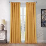HPD Half Price Drapes Heritage pluche fluwelen gordijnen 213 cm lange kamer verduisterende gordijnen voor slaapkamer en woonkamer 127 x 213 cm (b x l), (1 paneel), Azteeks goud