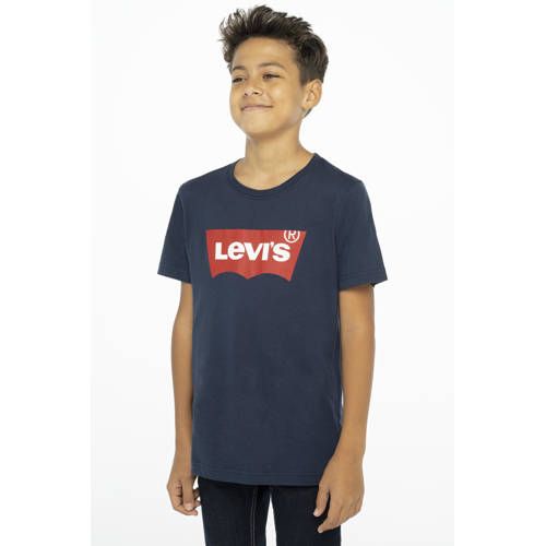 Levi's Kids T-shirt Batwing - Donkerblauw