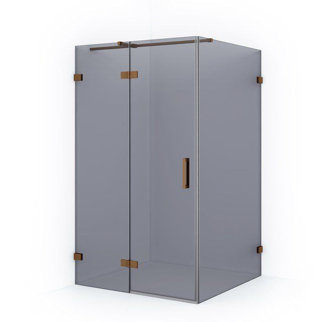 Maxaro Douchecabine Diamond 120x90cm 8mm Rookglas Koper