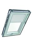 Origineel Roto Origineel Roto Jaloezie ZJA - Geleiderail Zilver - Handmatige Bediening - Voor Roto Dakvensters van de Designo R6/R8, i8 en Classic 64/84 Serie - met Maat 054/098 | 05/09 - Kleur Stof Wit