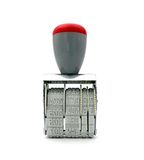 Datumweergave van rubber, 4 mm, maanden in het Engels.