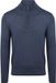 Tricot Merino Demi-Zip Denim Bleu - Taille S - Hommes