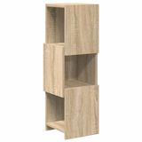 vidaXL Hoekkast - 25,5x25x80cm - Bewerkt - hout - Sonoma - Eik