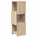 vidaXL Hoekkast - 25,5x25x80cm - Bewerkt - hout - Sonoma - Eik