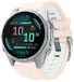 By Qubix - Siliconen bandje - 20mm Quickfit - Zalmroze met wit - Geschikt voor Garmin Instinct E - 40mm
