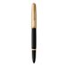 Parker 51 stylo plume | 18k or pur | résine noire | détail doré | plume fine avec encre noire | coffret cadeau