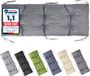 GARRONDA Bankkussen 140x50 cm – 10 cm dik – Waterafstotend & UV-bestendig – met Banden – Grijs
