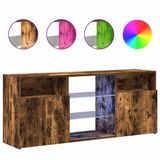 vidaXL Tv-meubel met LED-verlichting 120x30x50 cm gerookt eikenkleurig
