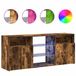 vidaXL Tv-meubel met LED-verlichting 120x30x50 cm gerookt eikenkleurig