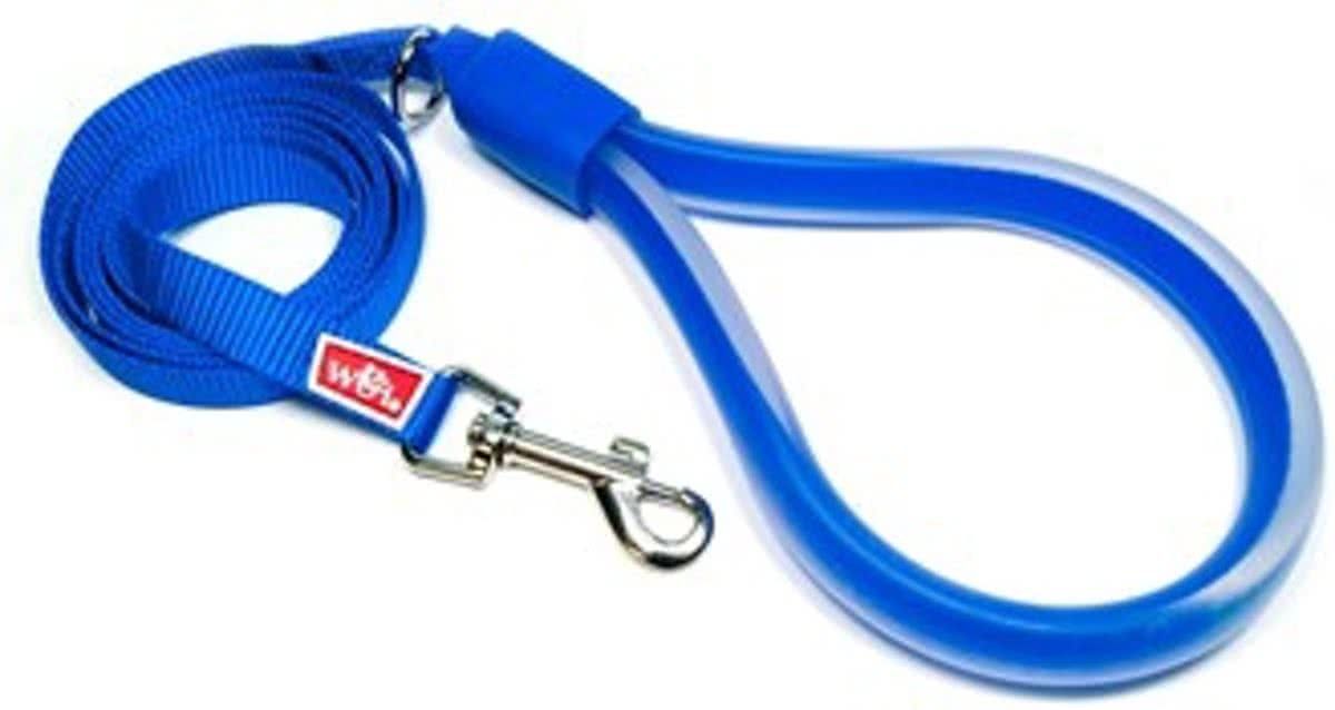 Wigzi Standard Gel Hondenriem - S - Blauw - 180 x 15 mm