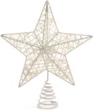 Decoris Kaemingk B.V. Ster piek/kerstboom topper - wit - 23 cm
