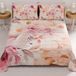 PETTI Artigiani Italiani - Sprei voor Frans bed, 220 x 260 cm, 100 g/m², omkeerbaar, voor Frans bed, licht dekbed, bloemen 2, 100% Made in Italy