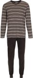 Pastunette - Urban Essence - Pyjama - Katoen - Bruin - Gestreept - Maat 2XL