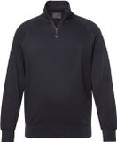 JP 1880 - Heren - Troyer Buik-Fit sweatstof - Zwart - Maat 3XL