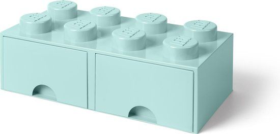 LEGO Opbergbox met 2 Lades Brick 8 - Blauw