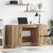 Maison Exclusive - Bureau, chêne artisanal, construction en fibre de bois, 140 x 50 x 75 cm
