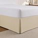 Cathay Home Dubbel geborstelde microvezel geplooide bedrok, crème, tweepersoons