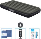 Bestway luchtbed - 1-Persoons - 99 x 188 x 28 cm - Blauw - Inclusief pomp - Hoeslaken - Pomp en Reparatieset