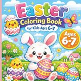 Easter Coloring Book for Kids Ages 6–7: Fun & Easy Easter Coloring Pages with Bunnies, Eggs, Chicks, and Spring Scenes for Boys and Girls