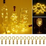 Éclairage de bouteille de vin - 12 pièces d'éclairage de bouteille - 2m 20 LED éclairage de Noël blanc chaud - Bricolage - Fête