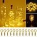 Éclairage de bouteille de vin - 12 pièces d'éclairage de bouteille - 2m 20 LED éclairage de Noël blanc chaud - Bricolage - Fête
