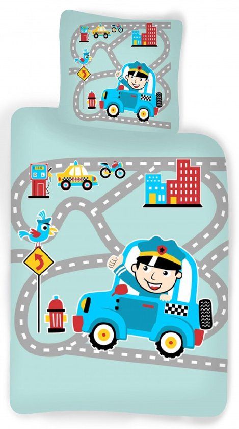 4KidsOnly Sweet Home dekbedovertrek Police 100 x 140 cm - Katoen