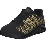 Skechers Baskets Uno Golden Heart Black J Goldcrown Limited Edition pour femme, noir/doré, 37.5 EU