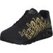 Skechers Baskets Uno Golden Heart Black J Goldcrown Limited Edition pour femme, noir/doré, 37.5 EU