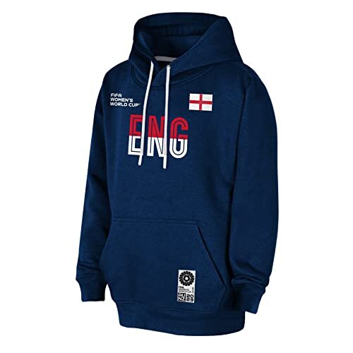 FIFA FIFA Unisex officiële 2023 vrouwen voetbal World Cup volwassen team hoodie, Engeland Hooded Sweatshirt (pak van 1)