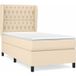 Maison Exclusive - Boxspringbed met matras, crème, 100x200 cm, gestoffeerd