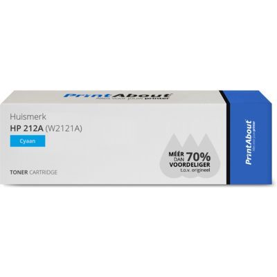 Huismerk HP 212A (W2121A) Toner Cyaan