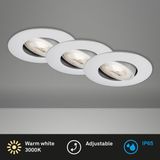 BRILONER LED Spot encastrable KULANA JET 3x 4.9W IP65 Chrome
