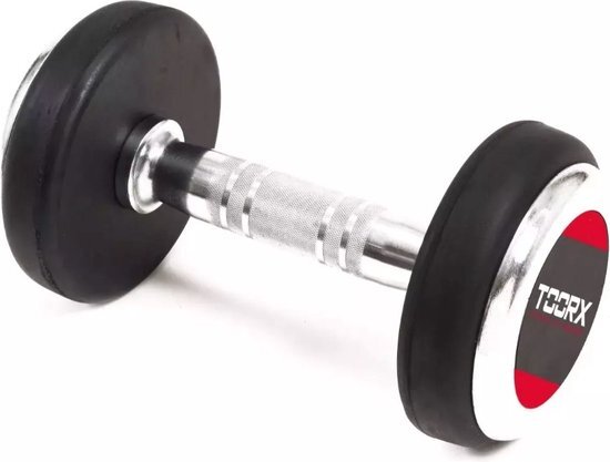 Toorx Fitness MGP Professional Rubber Dumbbell - Gewichten - Fitness - 4 kg - Per stuk - Beschikbaar van 2 kg tot en met 40 kg