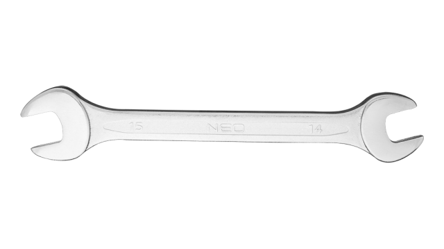 Neo Tools Steek/steeksleutel 14x15mm DIN 3110 CrV Staal TUV M+T