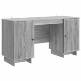 vidaXL Bureau Grijs Sonoma Bewerkt hout 142,5 x 50 x 75 cm