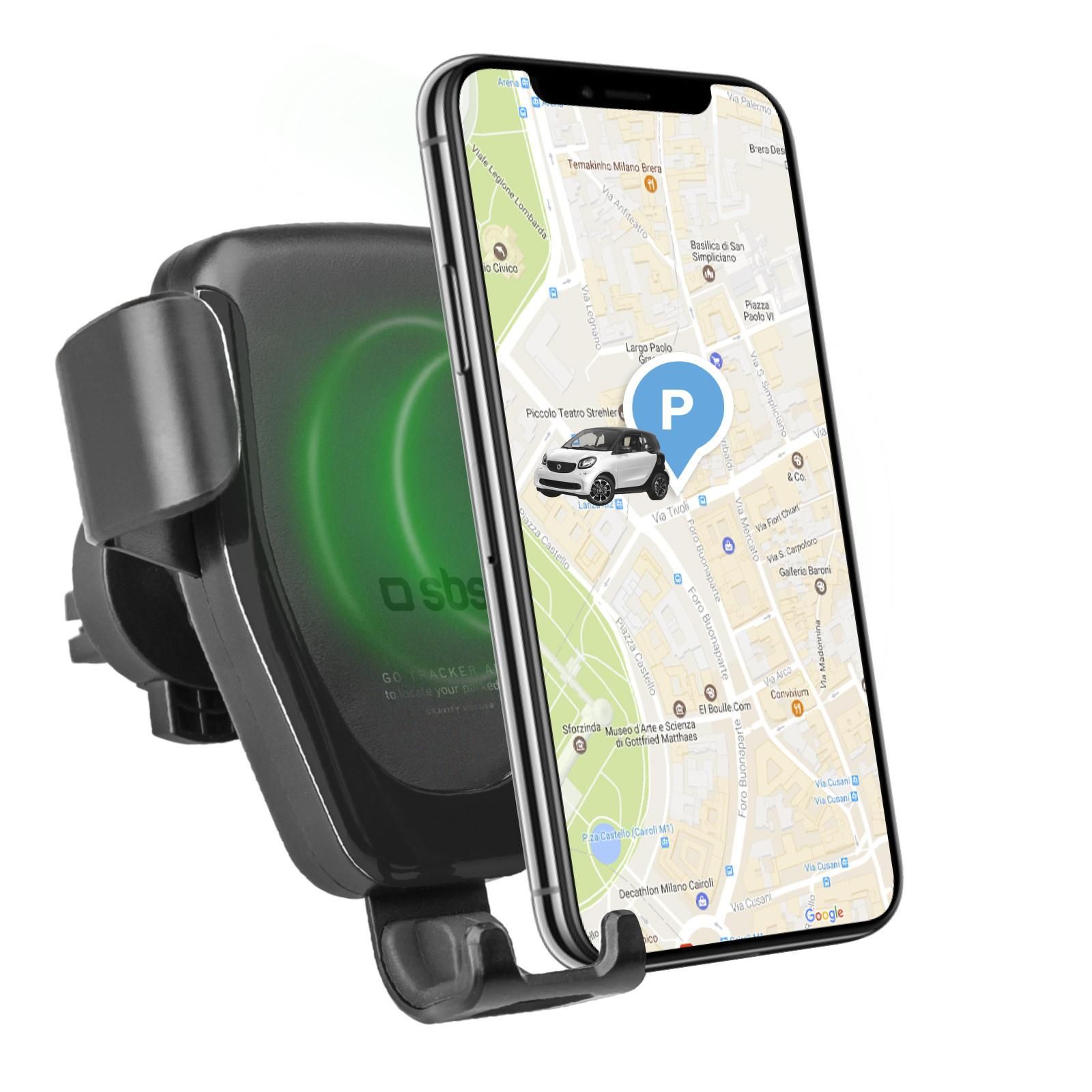 SBS TESUPPWIR10WTAG - Autolader - Mobiele telefoon - Zwart