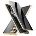Samsung Coque Magnétique Samsung Galaxy S23 Ultra 5G avec Verre Trempé - Confidentialité - Doré