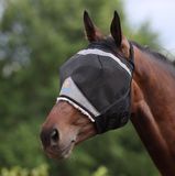 Shires Flyguard Pro Fine Mesh Vliegenmasker Zonder Oren Black - Full