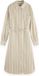 Scotch & Soda Gestreept Linnenmix Overhemdjurk Lange Mouw Beige 36