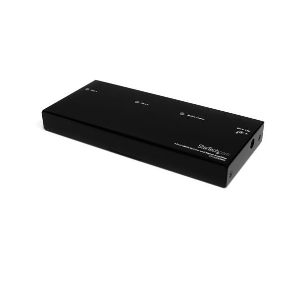 StarTech.com 2-poorts HDMI-splitter en signaalversterker - Zwart