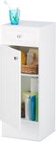 Merkloos Lamellen design smalle badkamerkast met lade - staand - HBD 80 x 305 x 305 cm - Blanc
