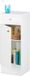 Merkloos Lamellen design smalle badkamerkast met lade - staand - HBD 80 x 305 x 305 cm - Blanc