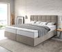 DELIFE Boxspringbed Dream-Fine Microfibre Beige 180x200 cm met TFK Matelas en Visco Topper