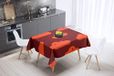 Bonamaison Tafelkleed, Anti-Mold, Sneldrogend, Waterdicht, 100% Polyester Tafellaken, Oranje Bordeaux, 140 x 140 Cm - Ontworpen en Vervaardigd in Turkije
